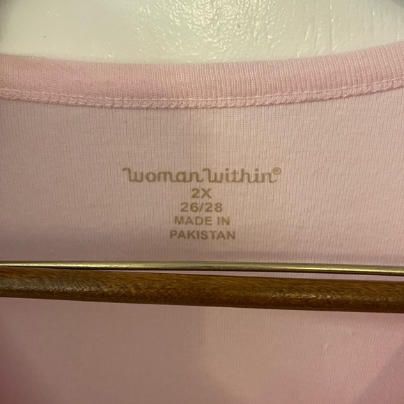 Woman Within Pink Long Sleeve Top - Picture 5 of 5